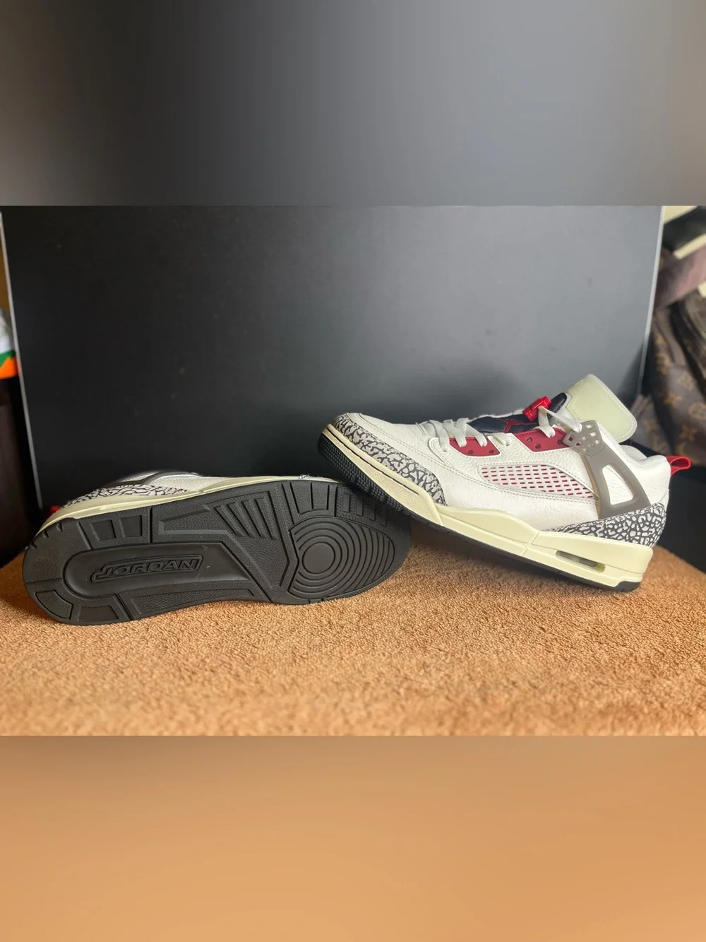 Jordan Spizike Low Sail Sneaker Trainer Leather Men’s Size 11.5 FQ1759-116 Nike